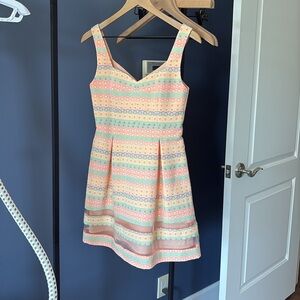 Oasis Pastel Striped Dress Made in Romania